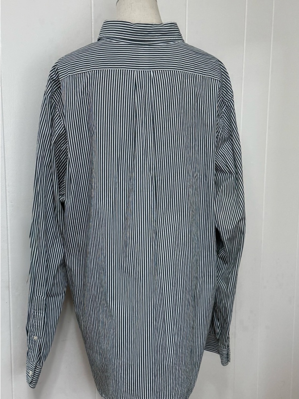 Ralph Lauren Green Stripe Button Down Shirt Sz 18 (36-37) Lightweight Cotton - Picture 11 of 11
